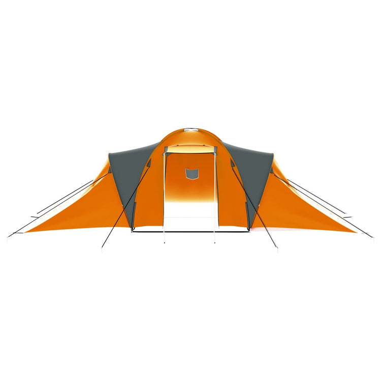 Vidaxl Zelt 9-Personen Stoff grau und orange