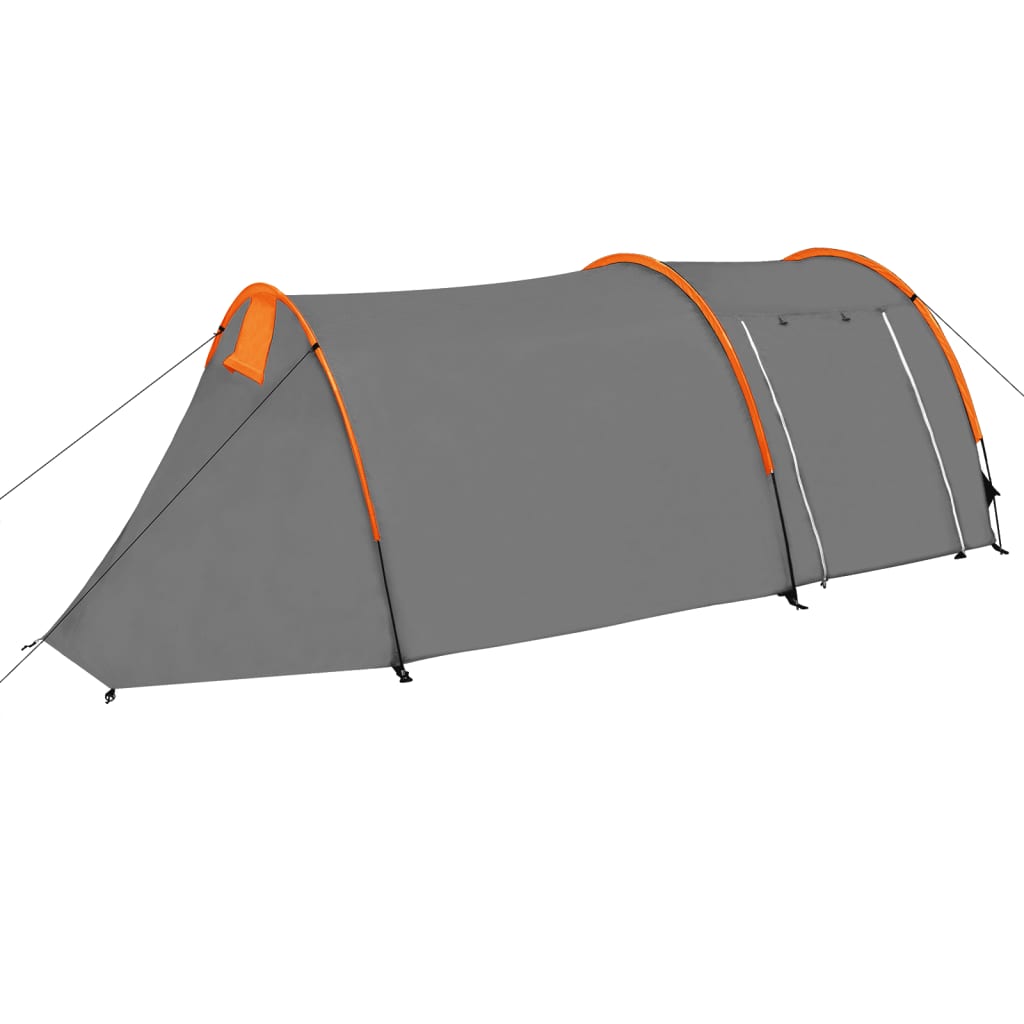 Vidaxl Zelt 4-Personen Grau und Orange