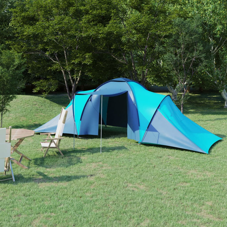 Vidaxl Zelt 6-Personen Blau und hellblau