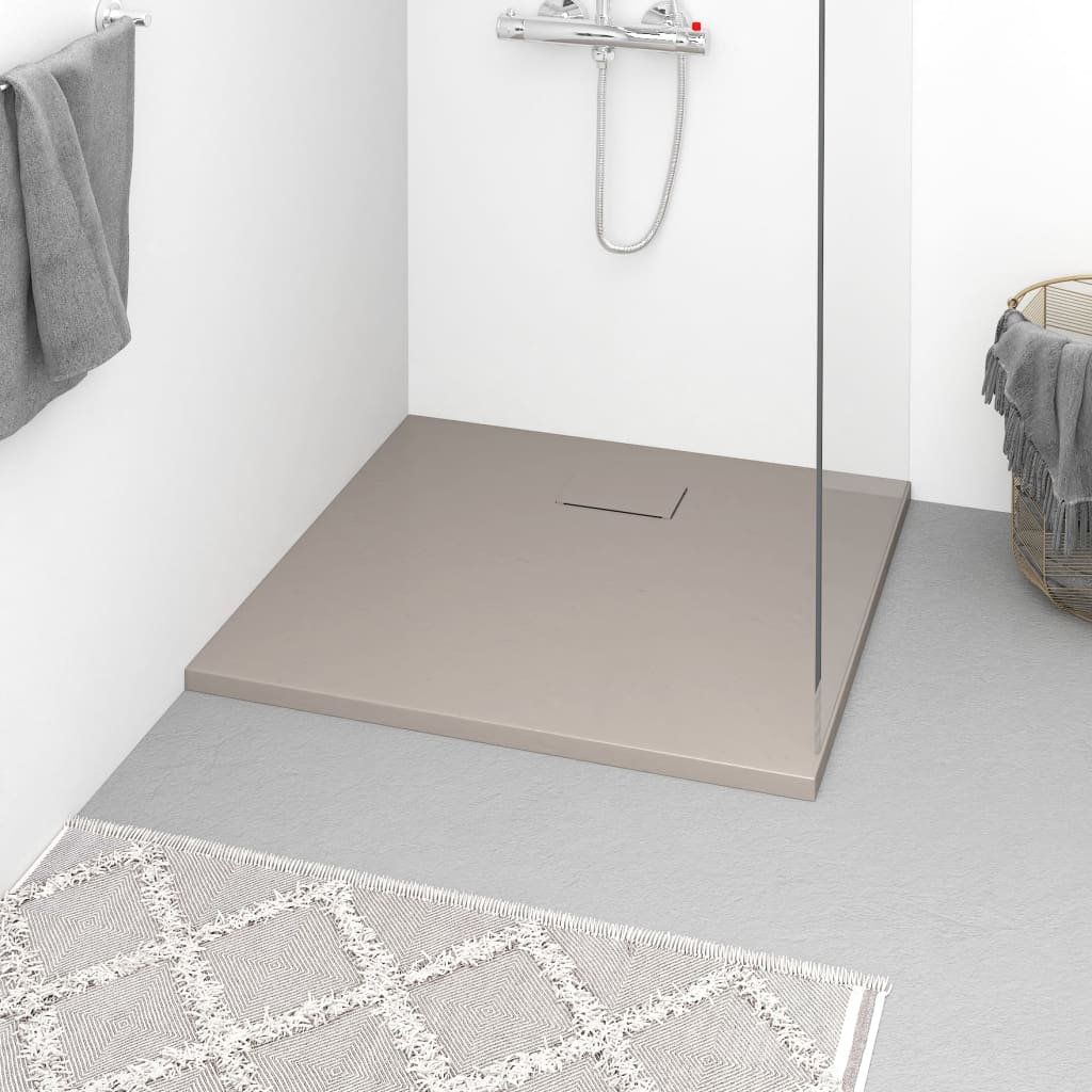Vidaxl Duschschale 90x80 cm SMC Brown