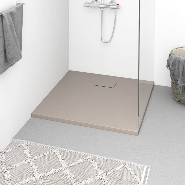 Vidaxl Duschschale 90x80 cm SMC Brown