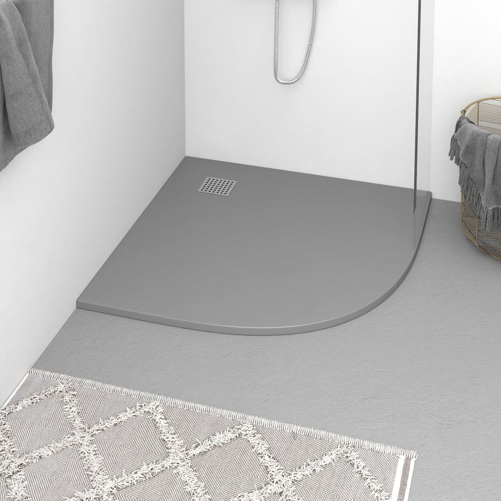 Vidaxl Duschschale 90x90 cm SMC Grau