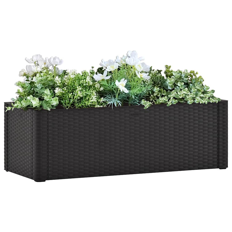 VIDAXL -Pflanzer Hoch -Selbstvergassungssystem 100x43x33 cm Anthrazit