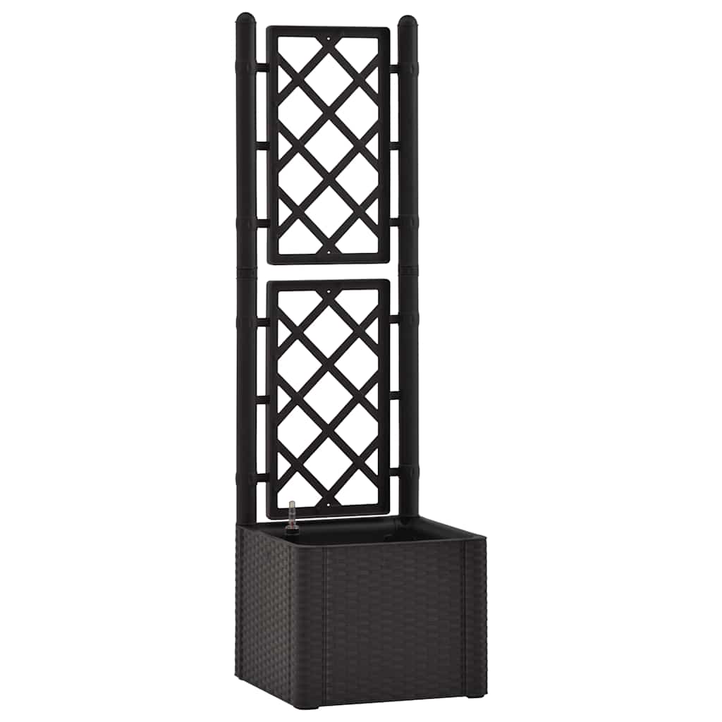 Vidaxl -Pflanzer hoch mit Latwerk und Selbstbeschäftigungssystem Anthrazit