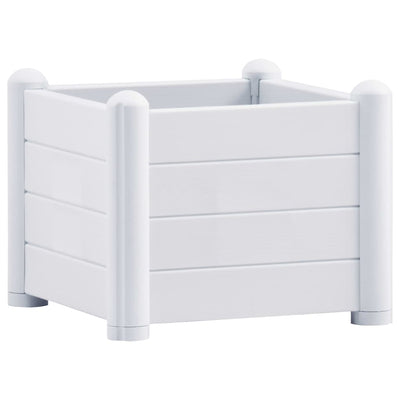 VIDAXL -Pflanzer 43x43x35 cm pp weiß erhöht