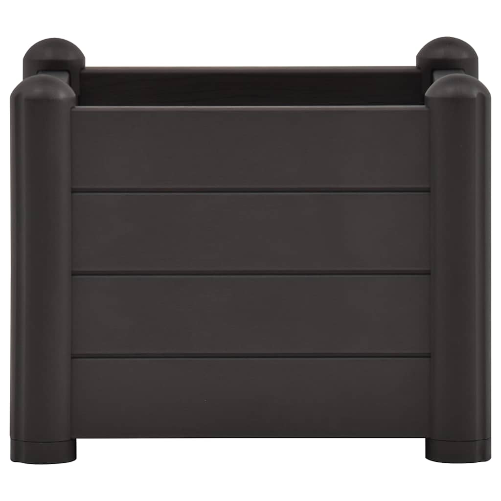 VIDAXL -Pflanzer erhöhte 43x43x35 cm PP Anthrazit