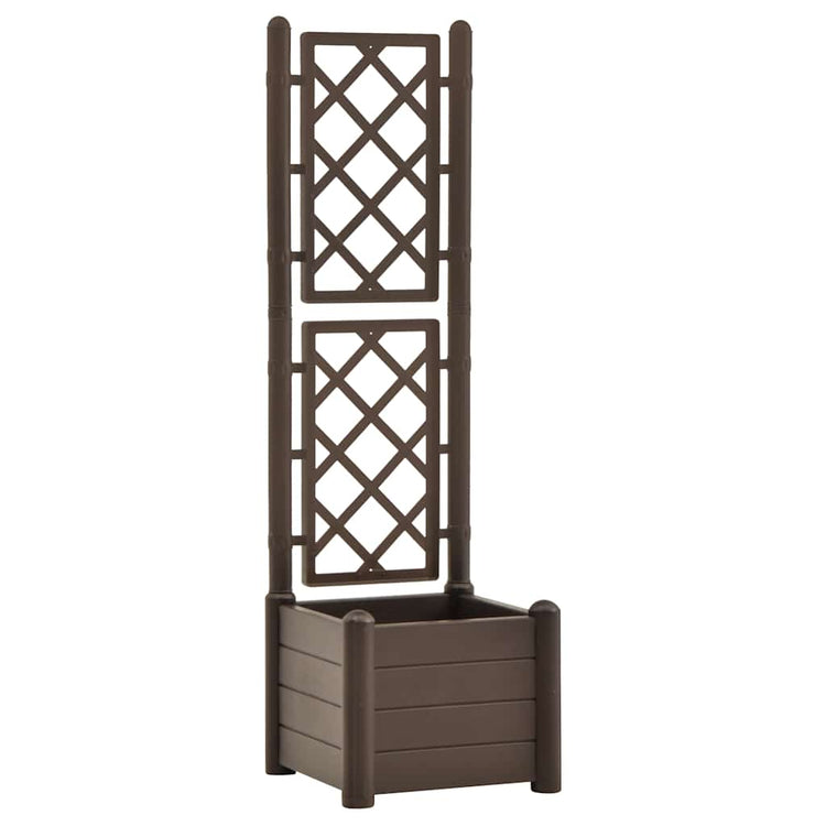 Vidaxl Plannet mit Latwerk 43x43x142 cm pp mokka