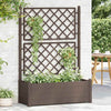 VIDAXL -Pflanzer mit Latwerk 100x43x142 cm pp mokka