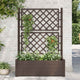 VIDAXL -Pflanzer mit Latwerk 100x43x142 cm pp mokka