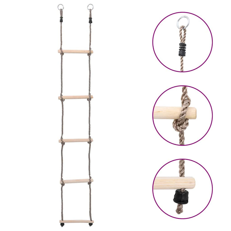 Vidaxl Leiter mit 5 Sport 210 cm Festkiefer