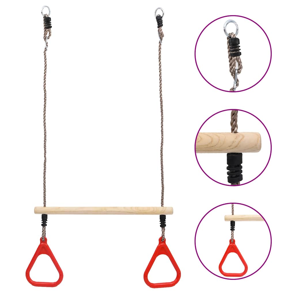 Vidaxl Trapezstange mit Ringen