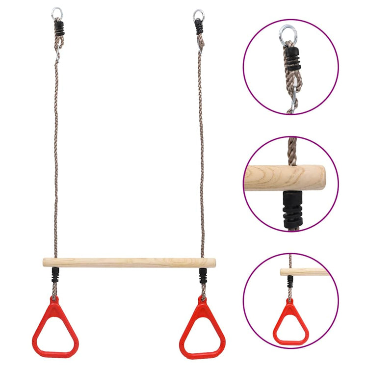 Vidaxl Trapezstange mit Ringen