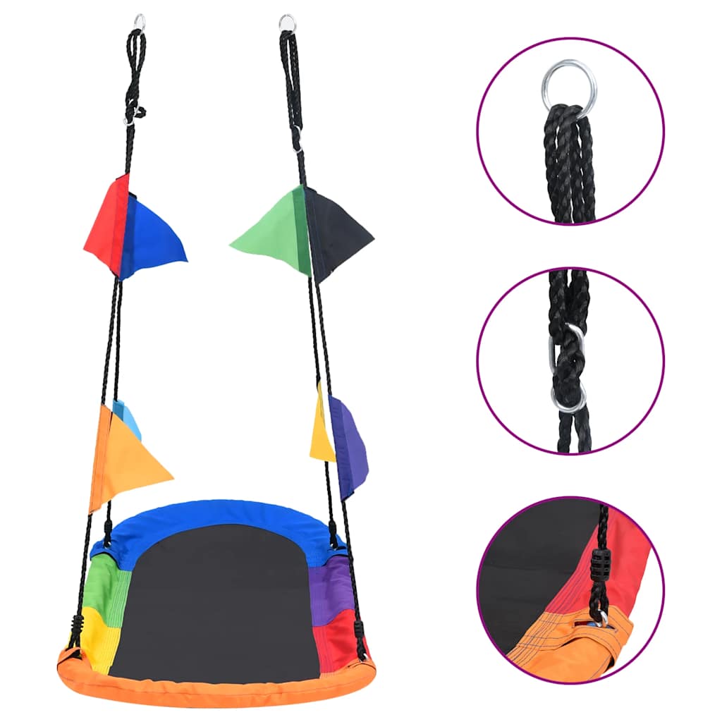 Vidaxl Nest Swing mit Flaggen 165x70 cm