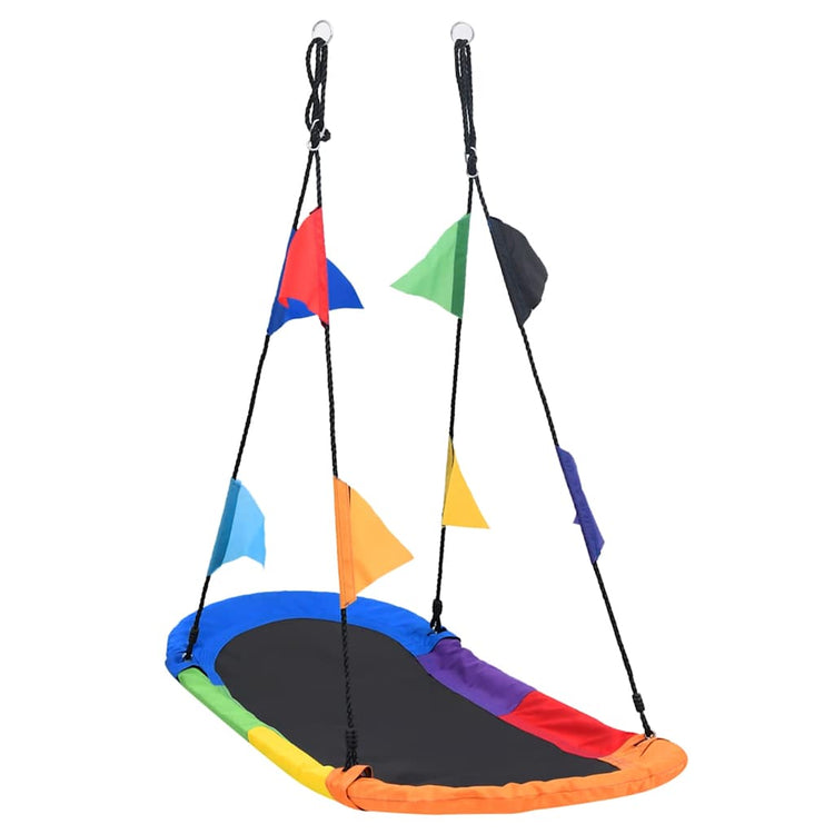 Vidaxl Nest Swing mit Flaggen 165x70 cm