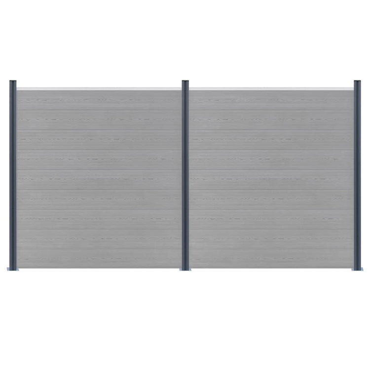 Vidaxl Zaunpfosten 3 St 185 cm Aluminium dunkelgrau