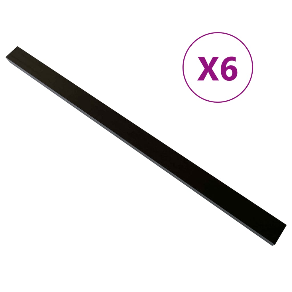 Vidaxl Undercommon 6 St 170x8,5x4,5 cm HKC Schwarz