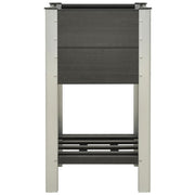VIDAXL -Pflanzer mit Regal 50 x 50 x 90 cm HKC Grau angehoben - afbeelding 2
