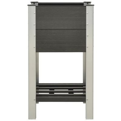VIDAXL -Pflanzer mit Regal 50 x 50 x 90 cm HKC Grau angehoben