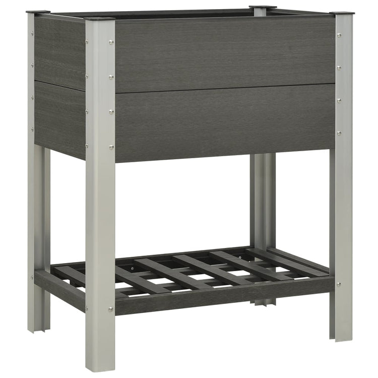 VIDAXL -Pflanzer mit Regal 75x50x90 cm HKC Gray angehoben