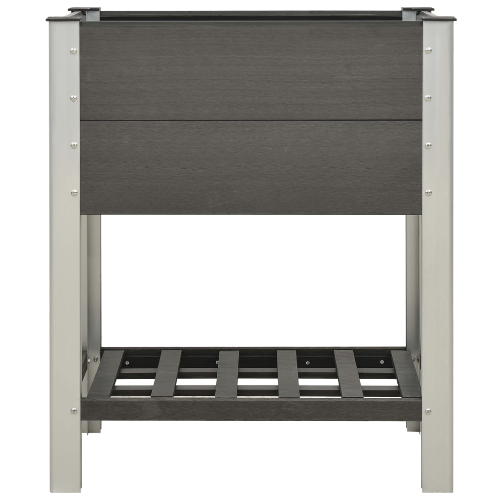 VIDAXL -Pflanzer mit Regal 75x50x90 cm HKC Gray angehoben