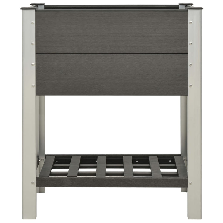 VIDAXL -Pflanzer mit Regal 75x50x90 cm HKC Gray angehoben