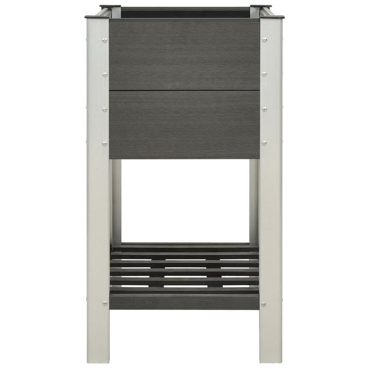 VIDAXL -Pflanzer mit Regal 75x50x90 cm HKC Gray angehoben