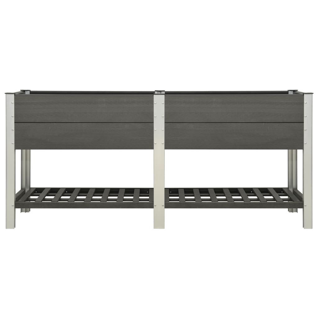 VIDAXL -Pflanzer mit Regal 200x50x90 cm HKC Gray angehoben