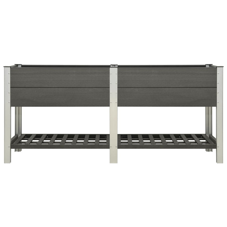 VIDAXL -Pflanzer mit Regal 200x50x90 cm HKC Gray angehoben