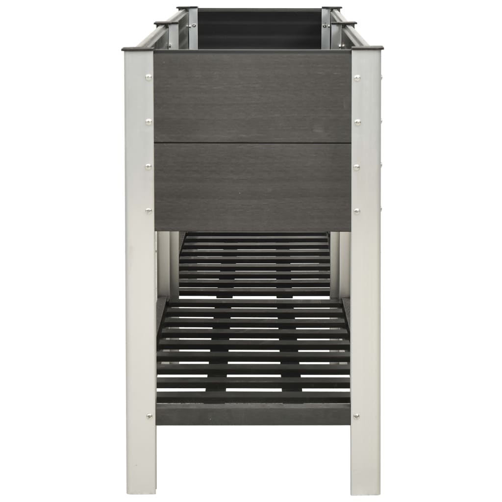 VIDAXL -Pflanzer mit Regal 200x50x90 cm HKC Gray angehoben