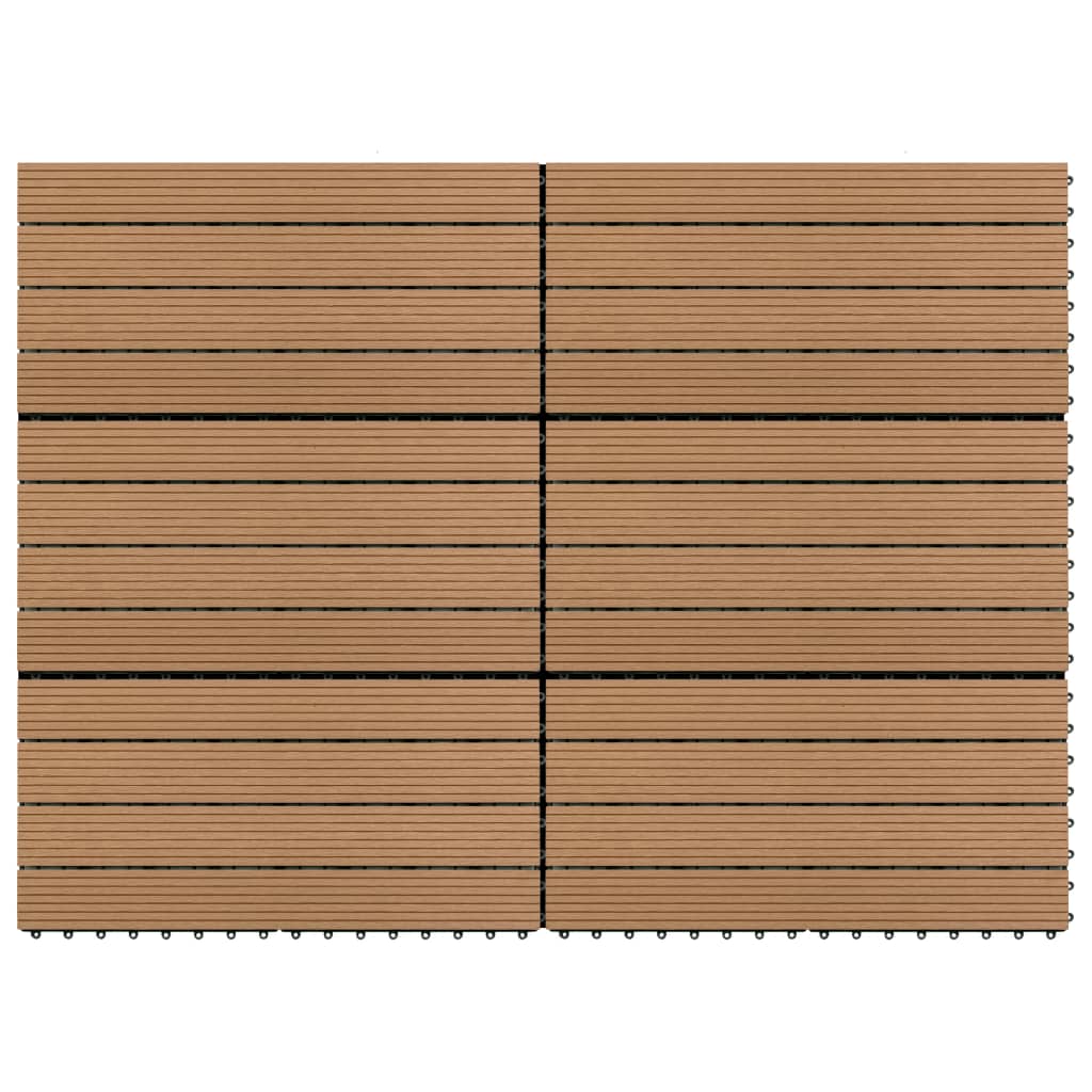 VIDAXL -Terrassenfliesen 6 PCs 60 x 30 cm 1,08 m² HKC Braun