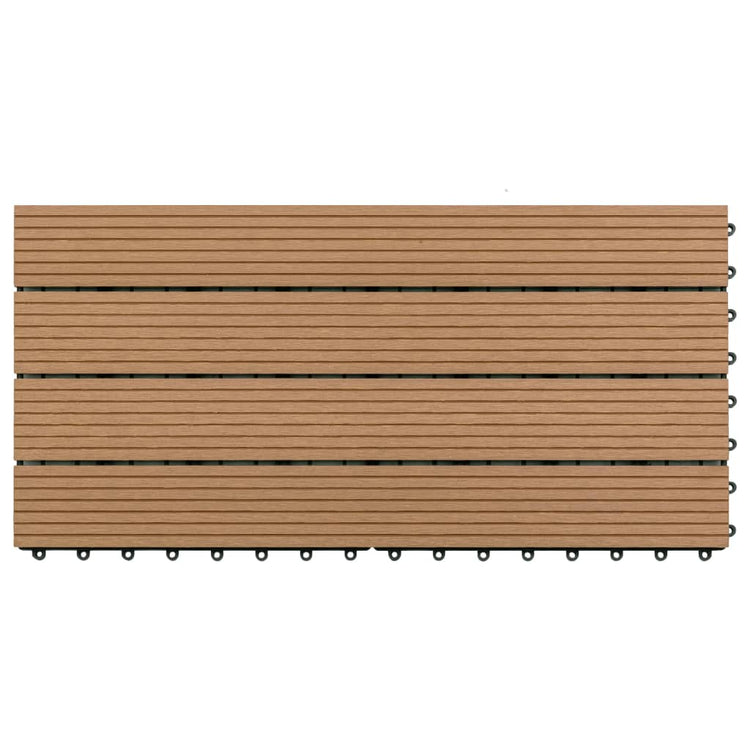 VIDAXL -Terrassenfliesen 6 PCs 60 x 30 cm 1,08 m² HKC Braun