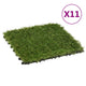 Vidaxl künstliche Grasfliesen 11 ST 30x30 cm Grün