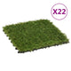 Vidaxl künstliche Grasfliesen 22 Stcs 30x30 cm Grün