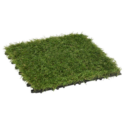 Vidaxl künstliche Grasfliesen 22 Stcs 30x30 cm Grün