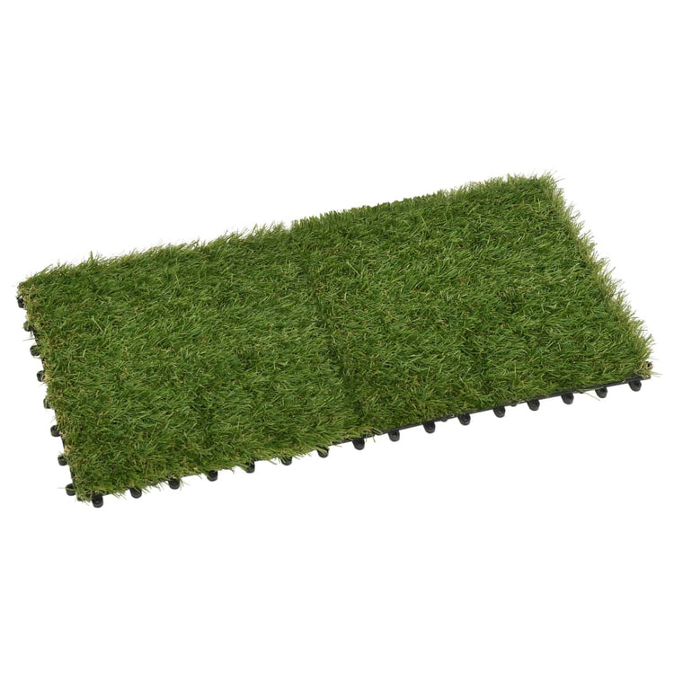 Vidaxl künstliche Grasfliesen 22 Stcs 30x30 cm Grün