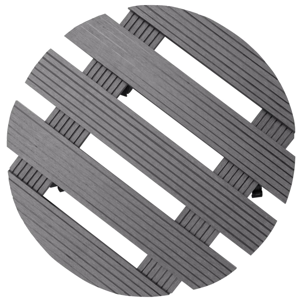VIDAXL -Pflanzenwagen 2 PCs Ø30x7,5 cm HKC Grau