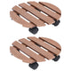 VIDAXL -Pflanzenwagen 2 Stcs Ø30x7,5 cm HKC -Braun