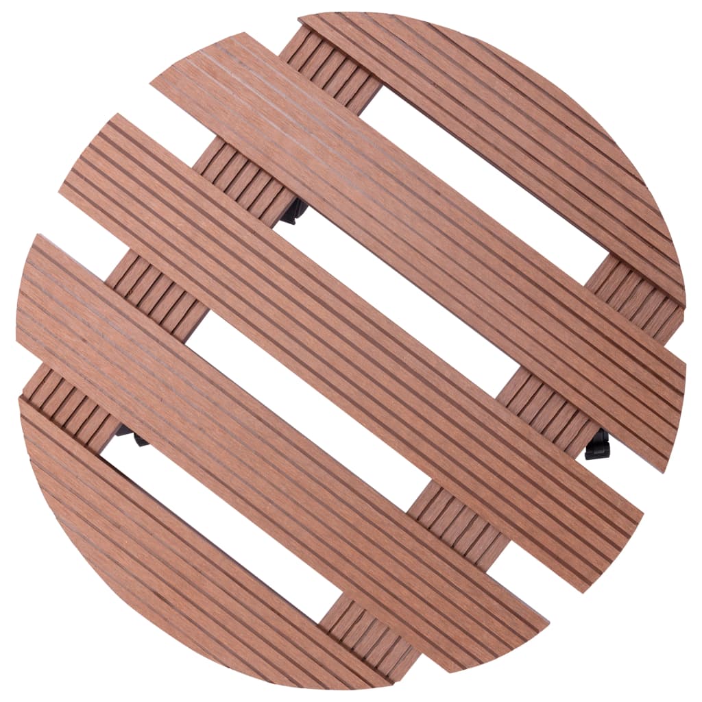 VIDAXL -Pflanzenwagen 2 Stcs Ø30x7,5 cm HKC -Braun