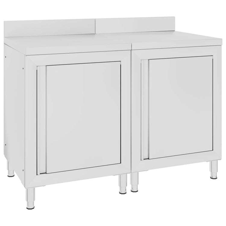 Vidaxl Worktafel Cabinet Commercial 120x60x96 cm Edelstahl