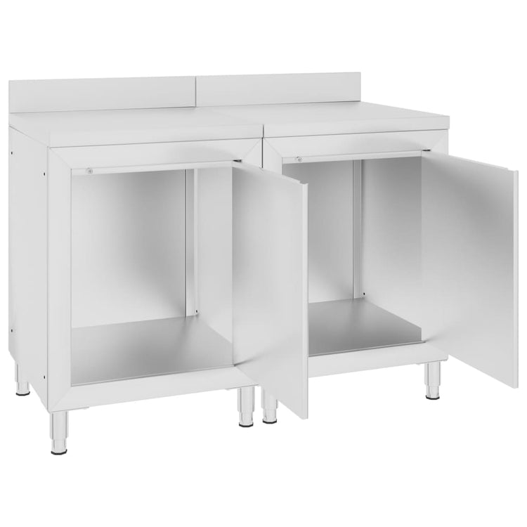 Vidaxl Worktafel Cabinet Commercial 120x60x96 cm Edelstahl