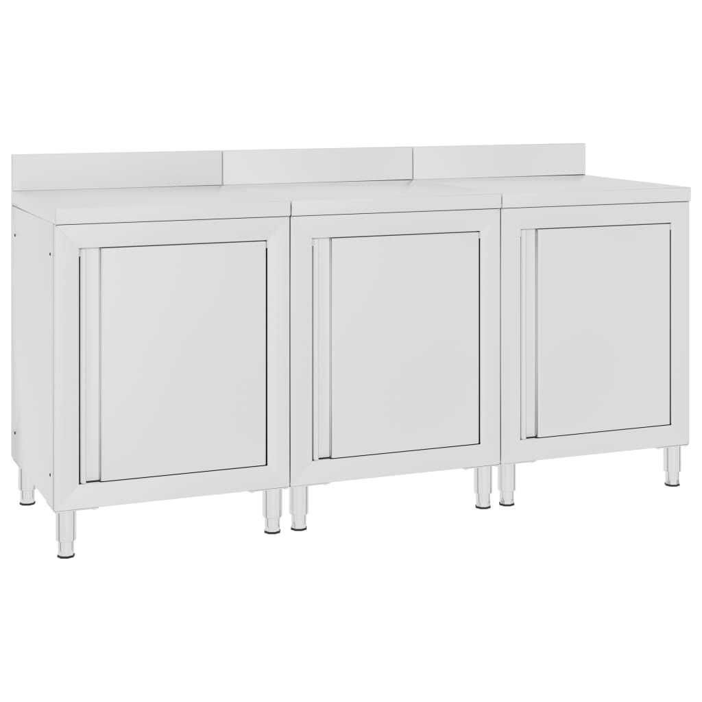 Vidaxl Worktafel Cabinet Commercial 180x60x96 cm Edelstahl