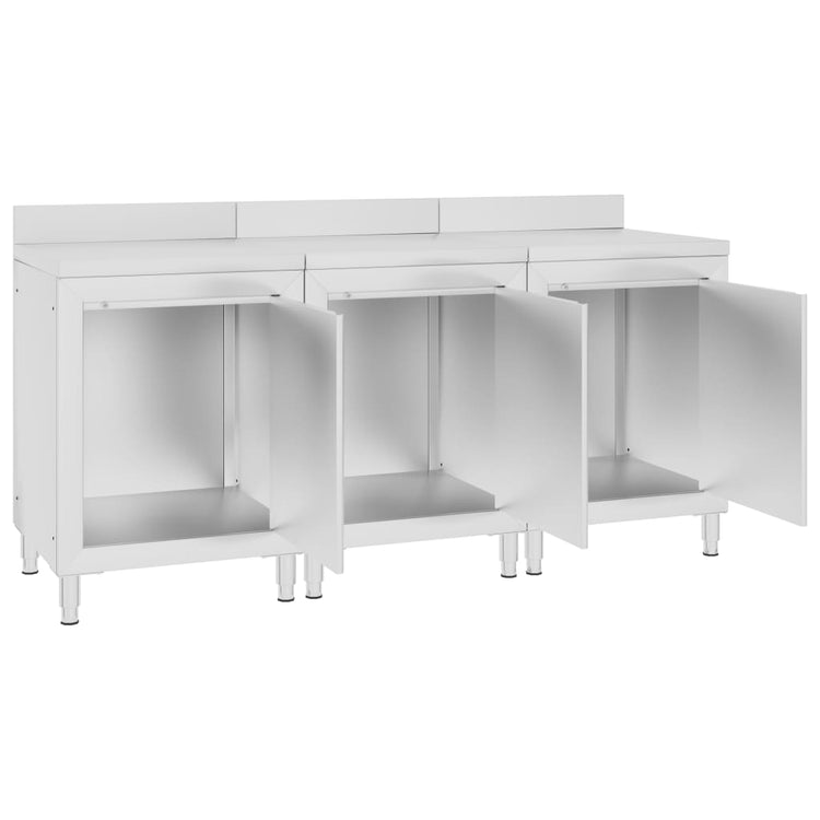 Vidaxl Worktafel Cabinet Commercial 180x60x96 cm Edelstahl