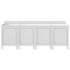 Vidaxl Worktafel Cabinet Commercial 240x60x96 cm Edelstahl