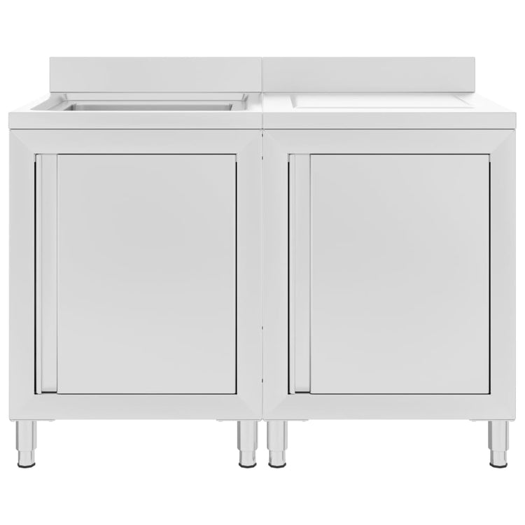 VIDAXL WASHBAIN CHING COMMERTAL 120 x 60 x 96 cm Edelstahl