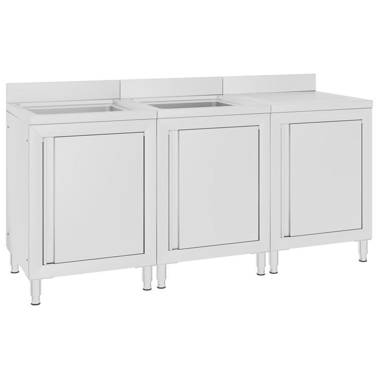 VIDAXL WASHBAIN CHING COMMERNIS 180 x 60 x 96 cm Edelstahl