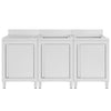 VIDAXL WASHBAIN CHING COMMERNIS 180 x 60 x 96 cm Edelstahl