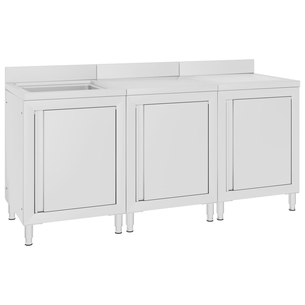 VIDAXL WASHBAIN CHING COMMERNIS 180 x 60 x 96 cm Edelstahl
