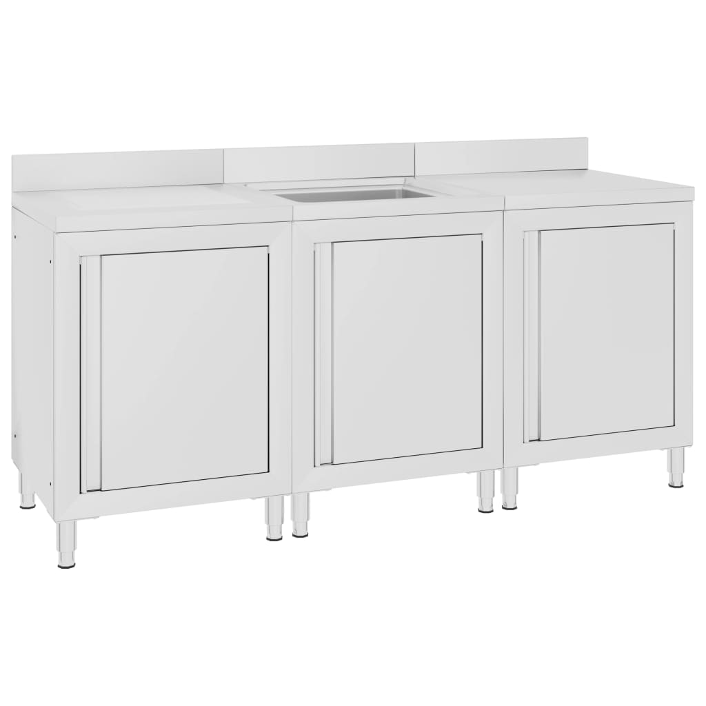 VIDAXL WASHBAIN CHING COMMERNIS 180 x 60 x 96 cm Edelstahl
