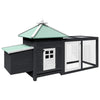 Vidaxl Chicken Coop mit Nest Box 190x72x102 Festkiefergrau