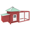 Vidaxl Chicken Coop mit Nest Box 190x72x102 Festkiefer rot